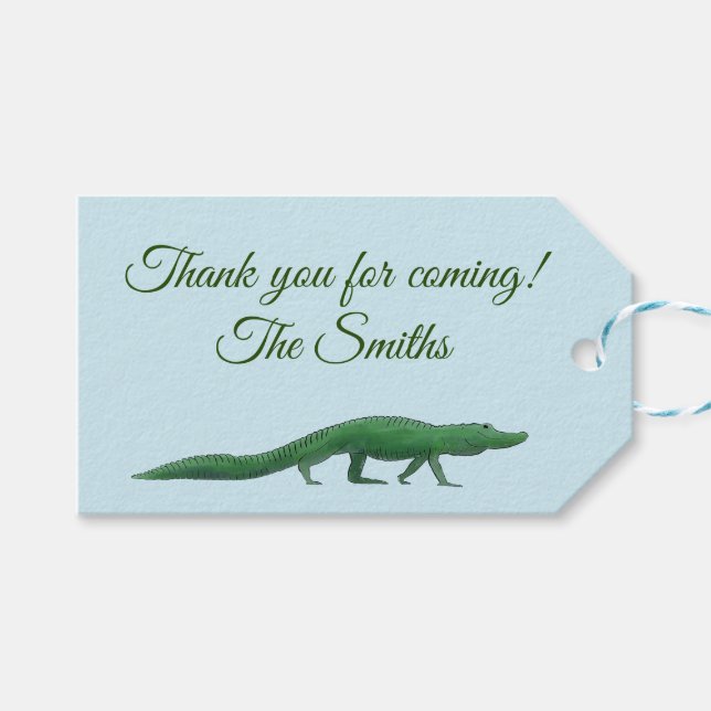 alligator drawing gift tags  (Front (Horizontal))
