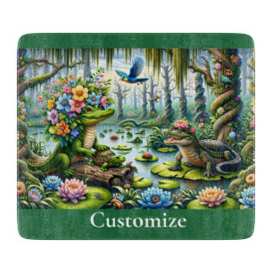 Alligator Fantasy Swamp Thunder_Cove Cutting Board