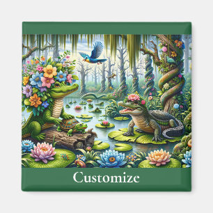 Alligator Fantasy Swamp Thunder_Cove Magnet