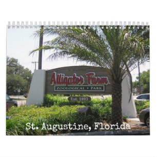 Alligator Farm in St. Augustine Wall Calendar