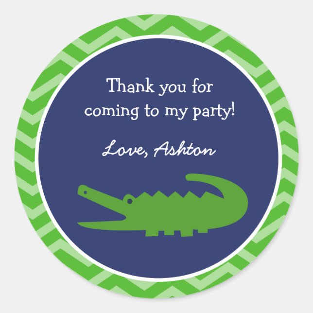 Alligator Favour Stickers (Front)
