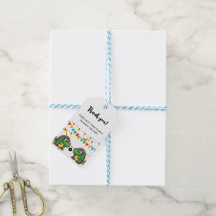 Alligator Festive Colourful Music Baby Shower Gift Tags
