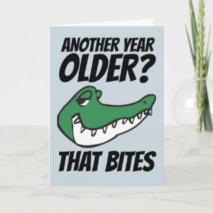 ALLIGATOR FUNNY BIRTHDAY BITES CARDS