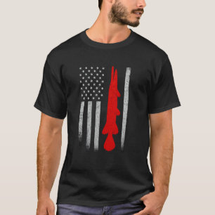 Alligator Gar Fishing american flag Design Alligat T-Shirt