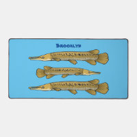 Alligator garfish cartoon illustration