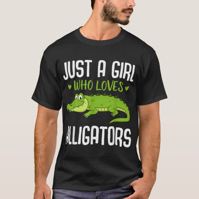 Alligator Girls Kids Women Reptile Gator Lover  T-Shirt (Front)