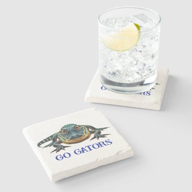 Alligator - Go Gators Stone Coaster (Side)