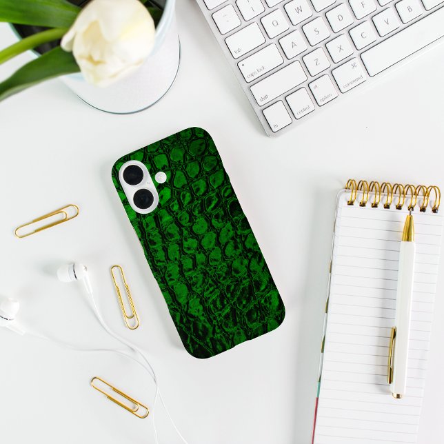 Alligator Green Faux Leather Case-Mate iPhone Case (Creator Uploaded)