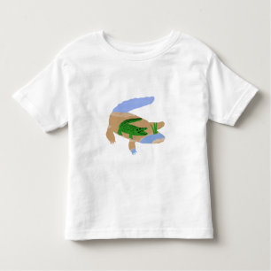 Alligator Green Whimsical Cartoon Art Toddler T-Shirt