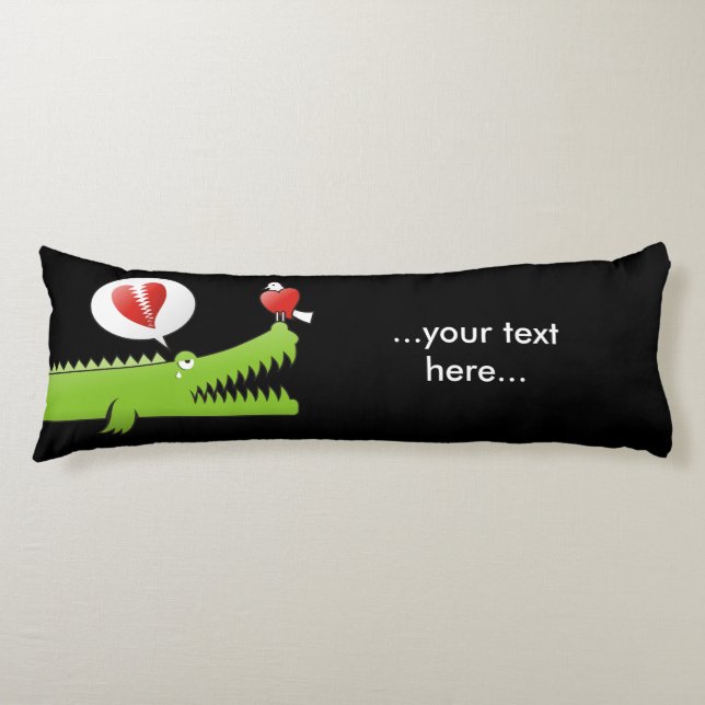 Alligator in Love Body Cushion (Front)