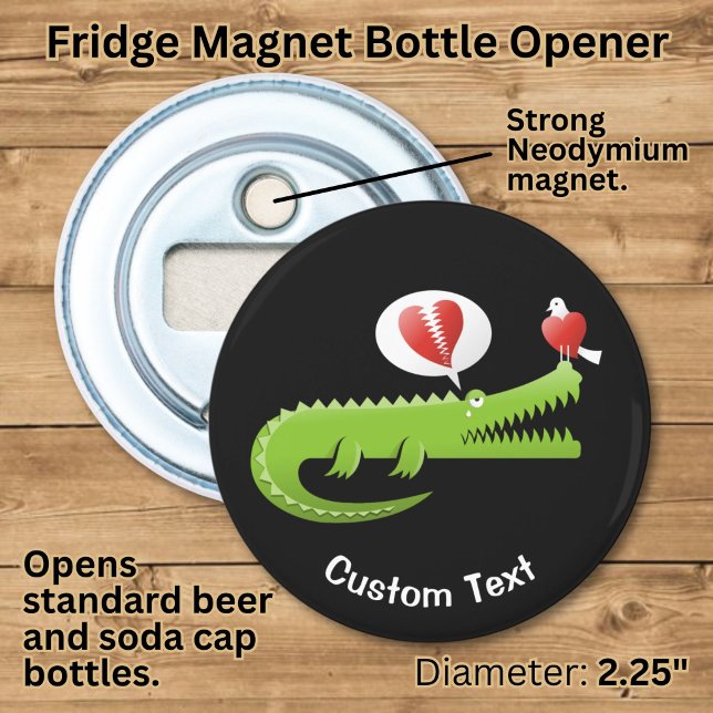 Alligator in Love Bottle Opener (Creator Uploaded)