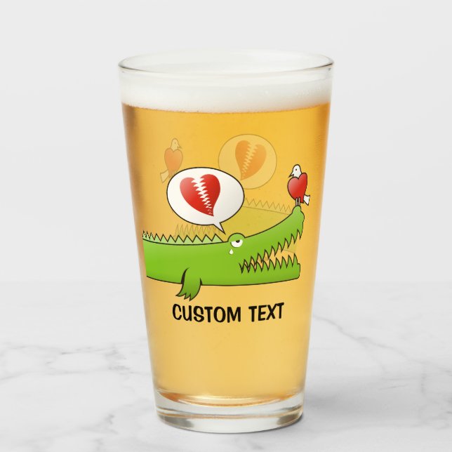 Alligator in Love Glass (Front Filled)