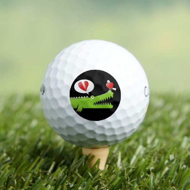 Alligator in Love Golf Balls (Insitu Tee)