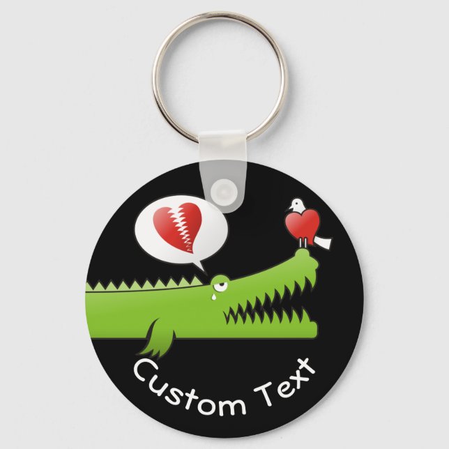 Alligator in Love Keychain (Front)