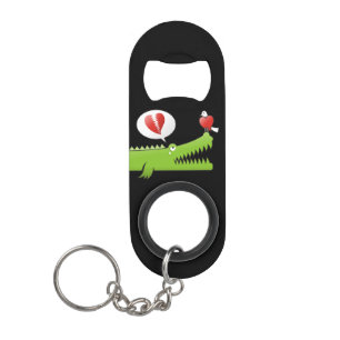 Alligator in Love Keychain Bottle Opener