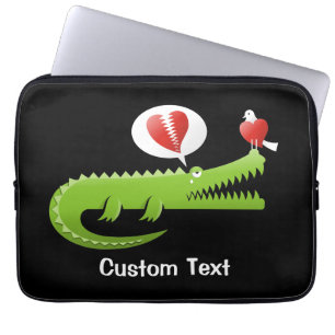 Alligator in Love Laptop Sleeve