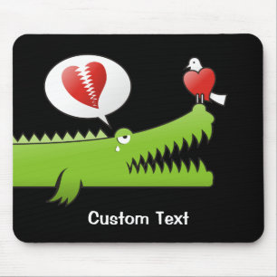Alligator in Love Mouse Pad