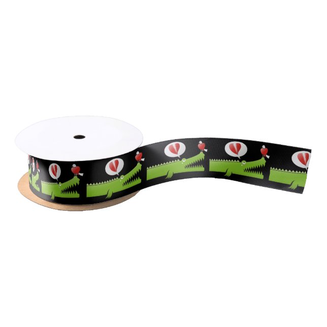 Alligator in Love Satin Ribbon (Spool)