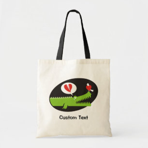Alligator in Love Tote Bag