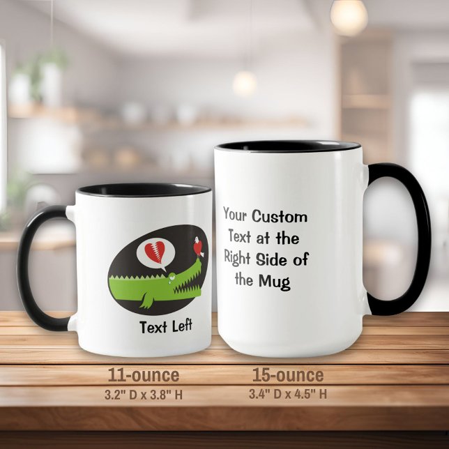 Alligator in Love Two-Tone Coffee Mug (Creator Uploaded)