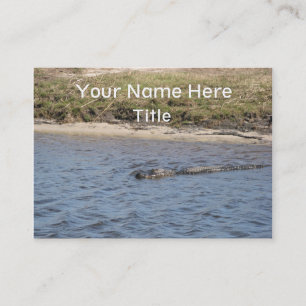 Alligator in the Water Personalise Business Card