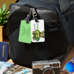 Alligator in Tropical Shirt Luggage Tag