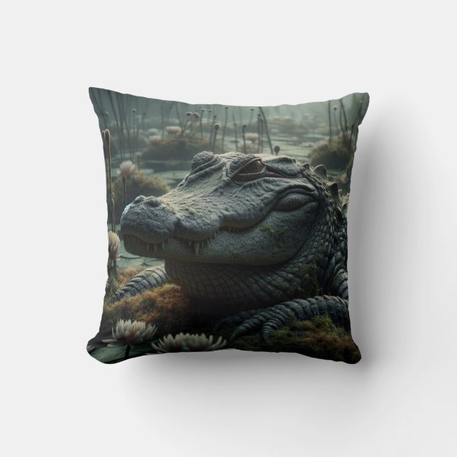 Alligator-Inspired Pillow  (Front)