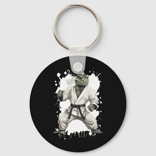 Alligator Karate Animal Fighter Judo  Key Ring (Front)