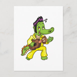 Alligator King with Guitar T-shirts and Gifts Postcard
