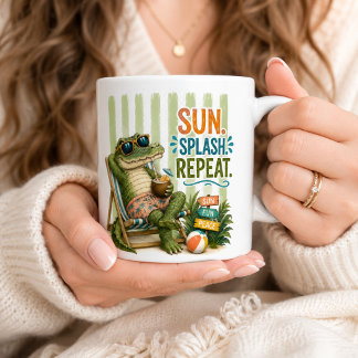 Alligator large coffee mug