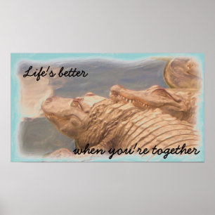 Alligator love poster
