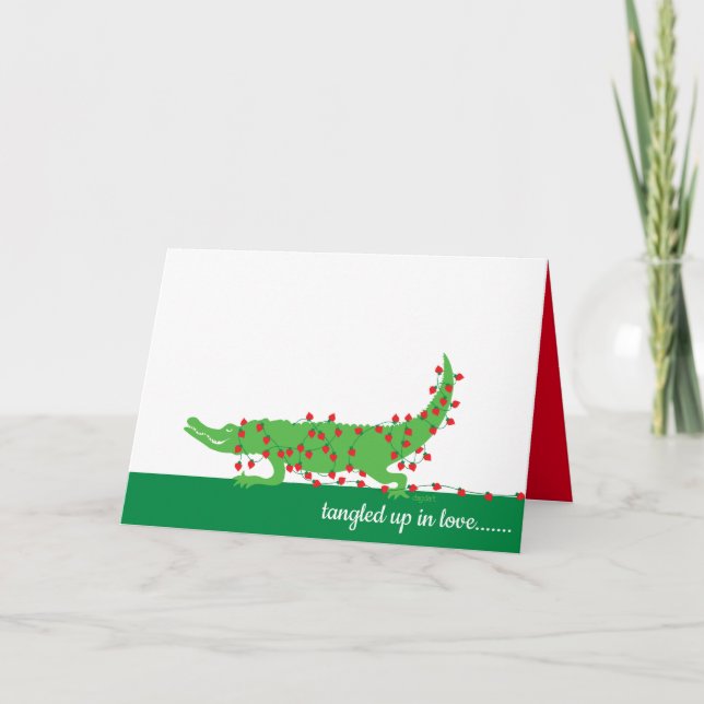 Alligator Love Valentine Card (Front)