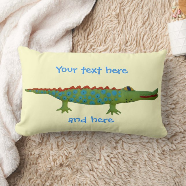 Alligator Lumbar Cushion (Blanket)
