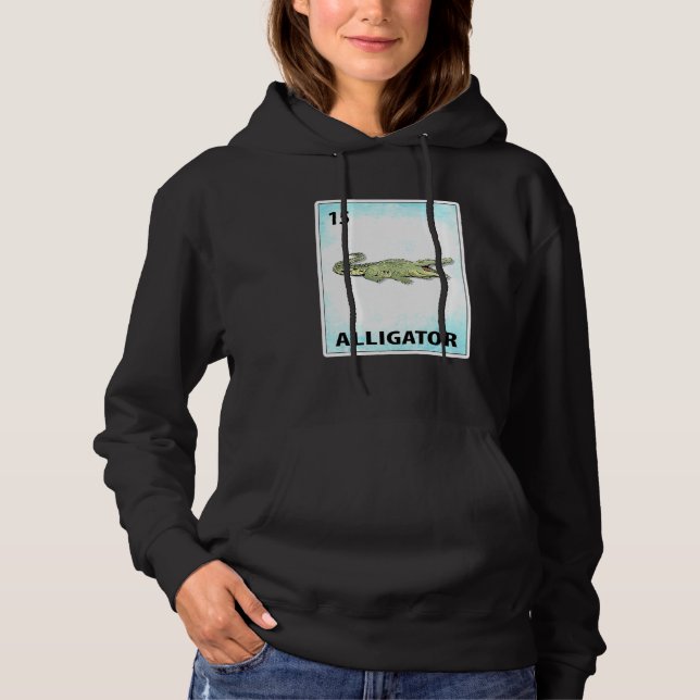 Alligator Mexican Cards Hoodie (Front)