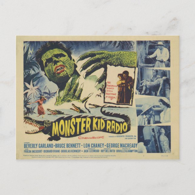 Alligator Monsters from Monster Kid Radio Postcard (Front)