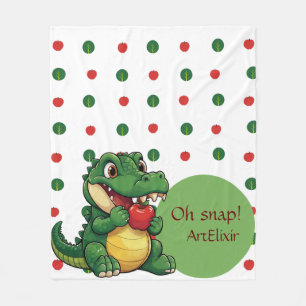 Alligator Oh Snap! Fleece Blanket
