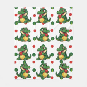 Alligator Oh Snap! Many Print Fleece Blanket