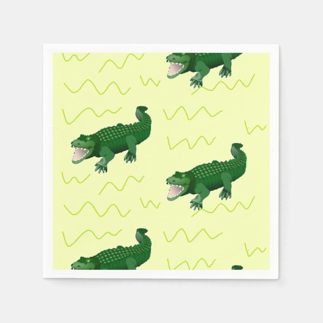 Alligator on yellow napkin (Front)