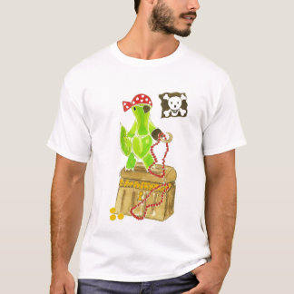 Alligator Pirate Treasure Chest T-Shirt