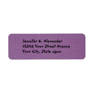 Alligator Purple Return Address Label