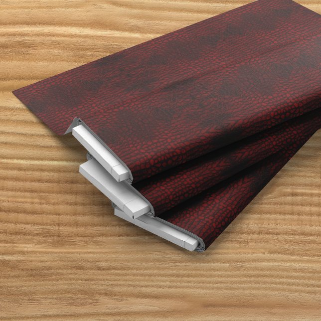 Alligator Red Faux Leather Fabric (Creator Uploaded)