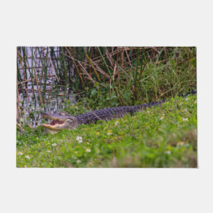 Alligator Relaxing at Viera Wetlands Doormat