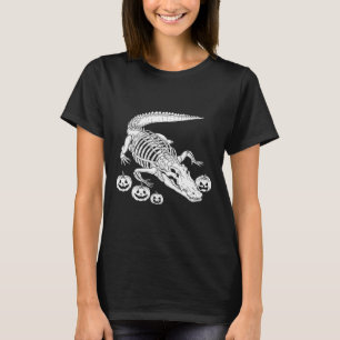 Alligator Skeleton Birthday Halloween Mens Womens T-Shirt