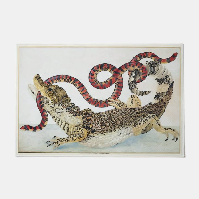 Alligator & Snake, add text Doormat (Front)