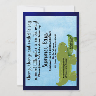 Alligator Swamp Baby Shower invitation