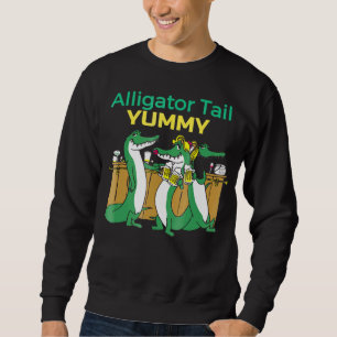 Alligator Tail Drinking Teams Bar Humourous Sweatshirt