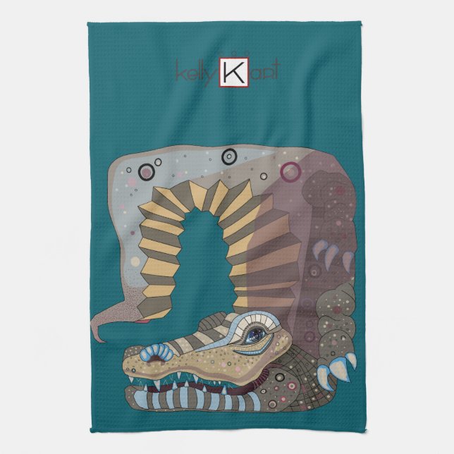 Alligator  tea towel (Vertical)