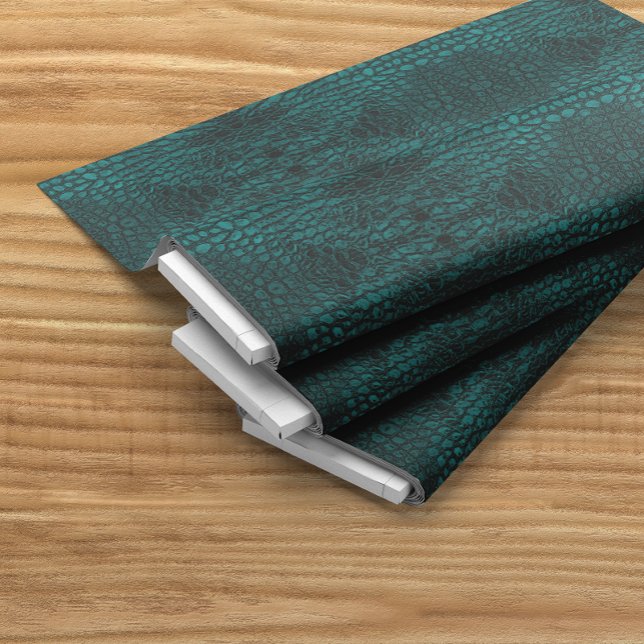 Alligator Teal Faux Leather Fabric (Creator Uploaded)