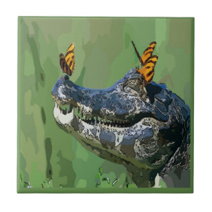 Alligator  Tile, Dutch Look, Personalise Ceramic Tile