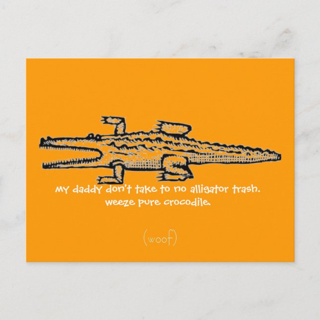 alligator trash postcard (Front)